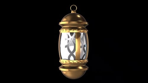 Lanterne arabe Golden Ramadan Loop Alpha