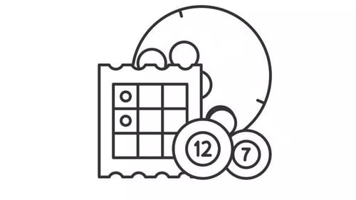 Animation des schwarzen linearen Bingo-Symbols