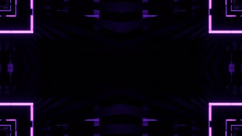 Yellow And Purple Striped Neon Symmetrical Mirror Flashing Background Vj Loop In 4K