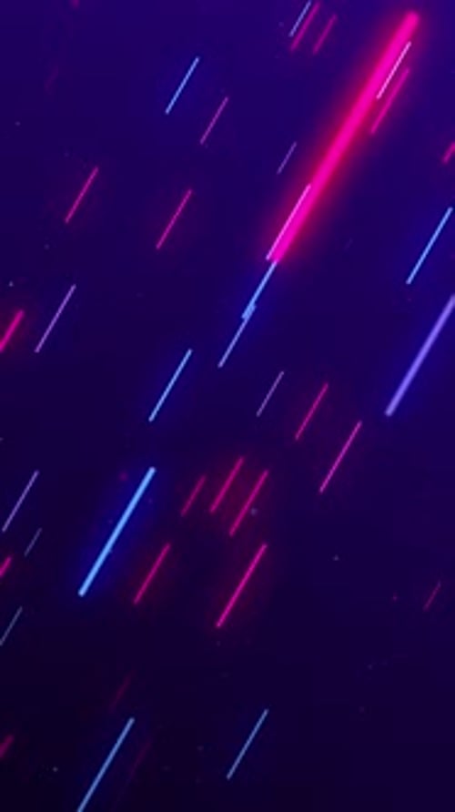 Abstract Glowing Neon Lines Vertical Background Animation