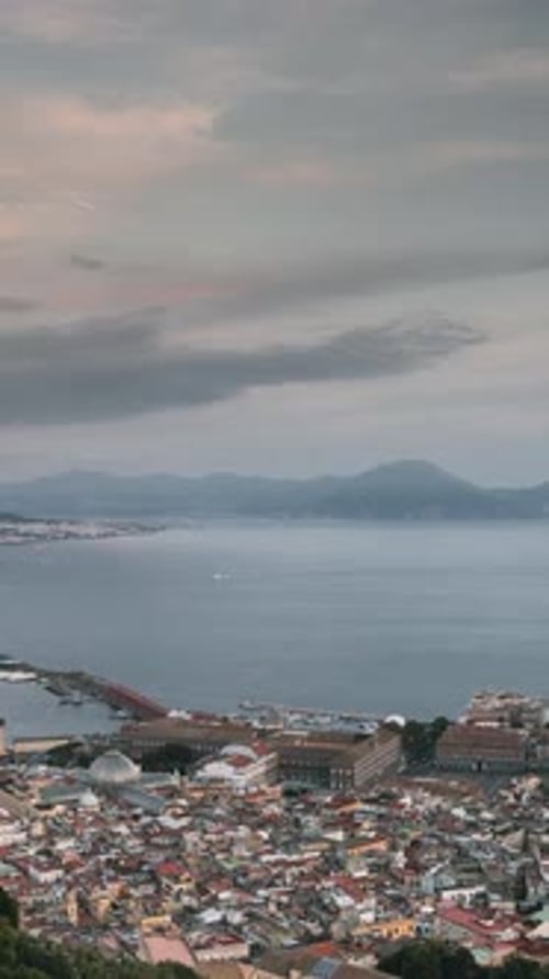 Naples Italy Top View Skyline