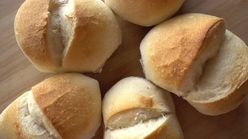 Close Up of Delicious Fresh Baked Bread Rolls