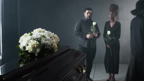 Adults Mourning Loss in Indoor Setting