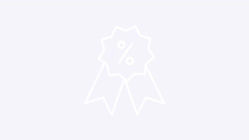 Clean Animated Percentage Award Ribbon Line Icon