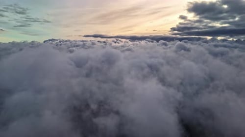 Aerial View of Clouds during Golden Hour