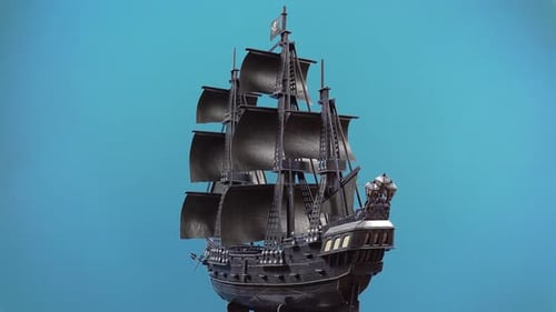Pirate Ship Black Pearl In Miniature.