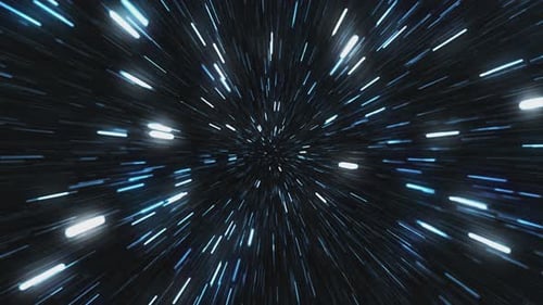 Highspeed Hyperspace Journey Through Stars and Cosmic Tunnel with
