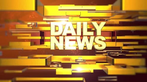 Golden Abstract Blocks Dynamic Title Reveal