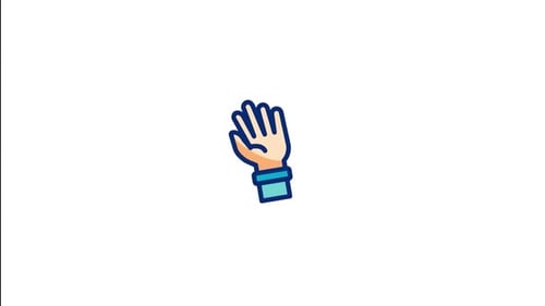 Raising Hand Animated Icon