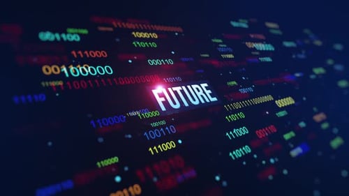 Future Digital Binary Code Background