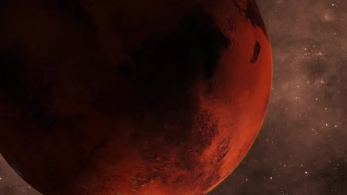 Rotating Original 3d Mars Planet Galaxy View Star