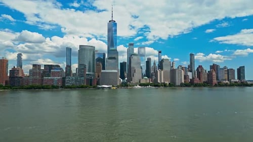 NYC Aerial View New York City Skyline Park and Cityscape of Manhattan in USA New York City NYC