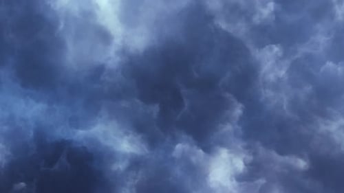 Billowing Dark Storm Clouds in Sky