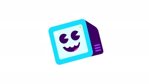 Smiling Winking Cube Character Animation