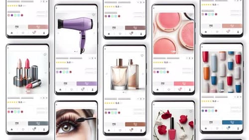 E-Commerce-Verkauf von Make-up-Produkten per Telefon