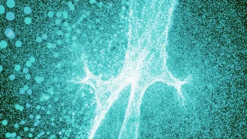 Abstract Lighting Dust Particle and Glare on a Dark Background