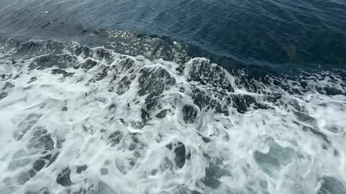 Ocean Boat Wake Splash