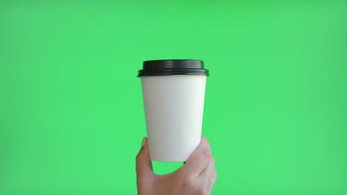 Female Hand Holding a Coffee Cup Takeaway