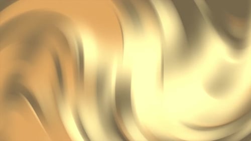 Abstract Golden Fluid Background Seamless Loop