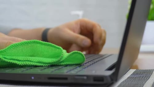 Home Workplace Sanitizing During Coronavirus Pandemic