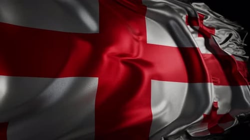 Waving Flag of Georgia Realistic Motion Background