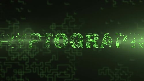 Futuristic Cyber Digital Text Reveal Animation Opener