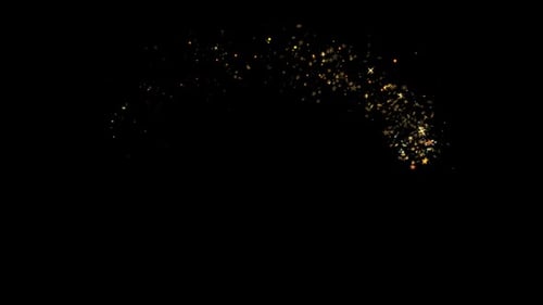 Golden Glitter Flight with Sparkling Light