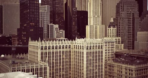 Cityscape View of Towering Skyscrapers Revealing Urban Architecture Beauty
