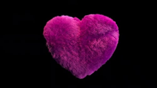 Plush Heart Social Media Icon Alpha Loop