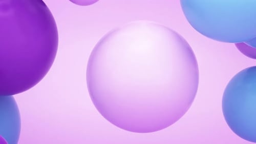 Smooth Bouncing 3D Spheres Abstract Background Animation