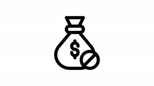 Animated No Money Bag Icon