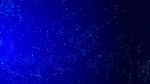 Futuristic Blue Plexus Geometry Background with Animated Polygon Network, Blockchain & AI Data Flow