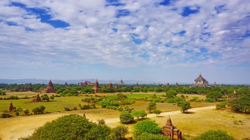 Temples in Bagan Myanmar Timelapse