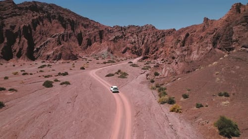 Rainbow Valley Footage Red Rocks in San Pedro De Atacama Desert Chile