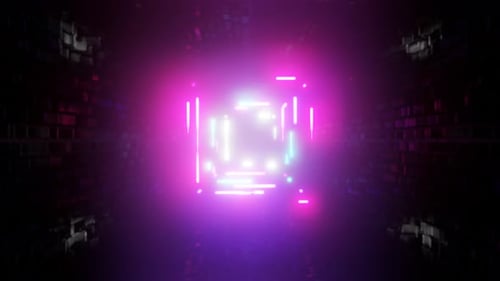 Rotation d'une figure abstraite à partir de boules roses. Des cadres d'animation fluides pour votre événement,