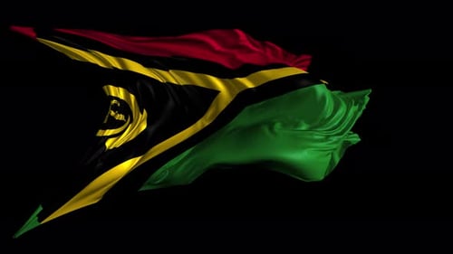 Realistic Vanuatu Flag Waving Motion