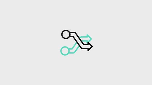 Animated Merge and Split Line Icon