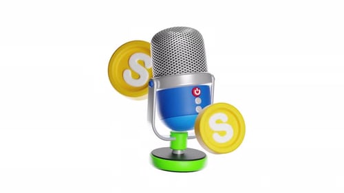 3d Icon Animation Finance Podcast
