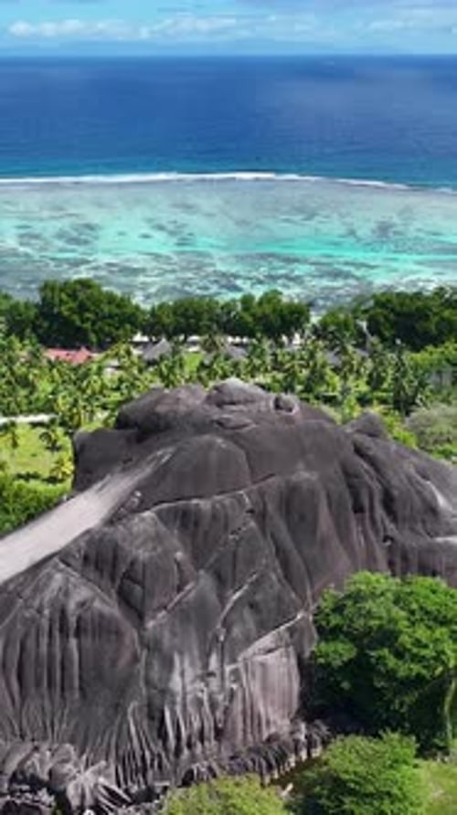 Seychelles Skyline At La Digue Island In Victoria Seychelles.