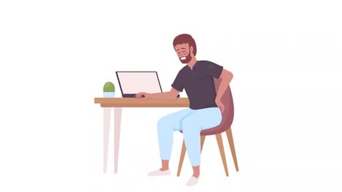 Animated Office Syndrome Character