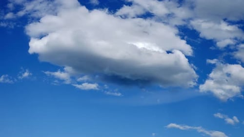 Clouds Floating in Blue Sky Time Lapse