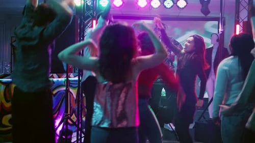 Group of Friends Having Fun at Club