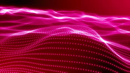 Dark background with motion dots and lines. Color and movement concept digitally generated