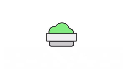 Animated Flat Design Plant Pot Icon