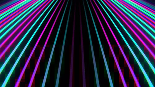 Cyan And Pink Descending Endless Neon Lines Background Vj Loop In 4K