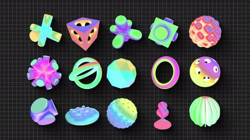 Abstract Fluid 3D Morphing Shapes Animation