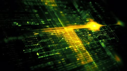 Futuristic Screen Display Data Matrix Simulation Background 07
