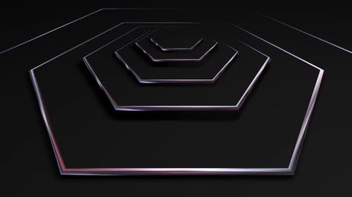 Concentric hexagonal shapes in dark environment