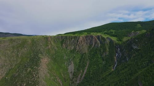 Gorge with a Small Mountain Stream Drone Shoot