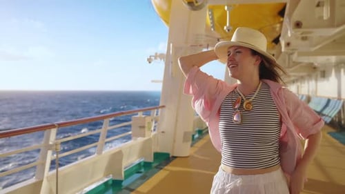 Enjoying a Joyful Cruise Experience on a Beautiful Sunny Sea Day